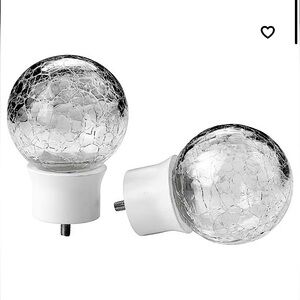 IKEA Finials Crackle Glass -White